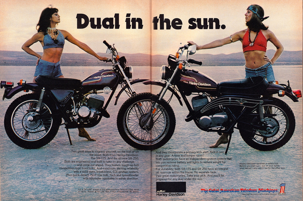 哈雷SX175與SX250廣告，就可比對與Ecto-2的相似度極高