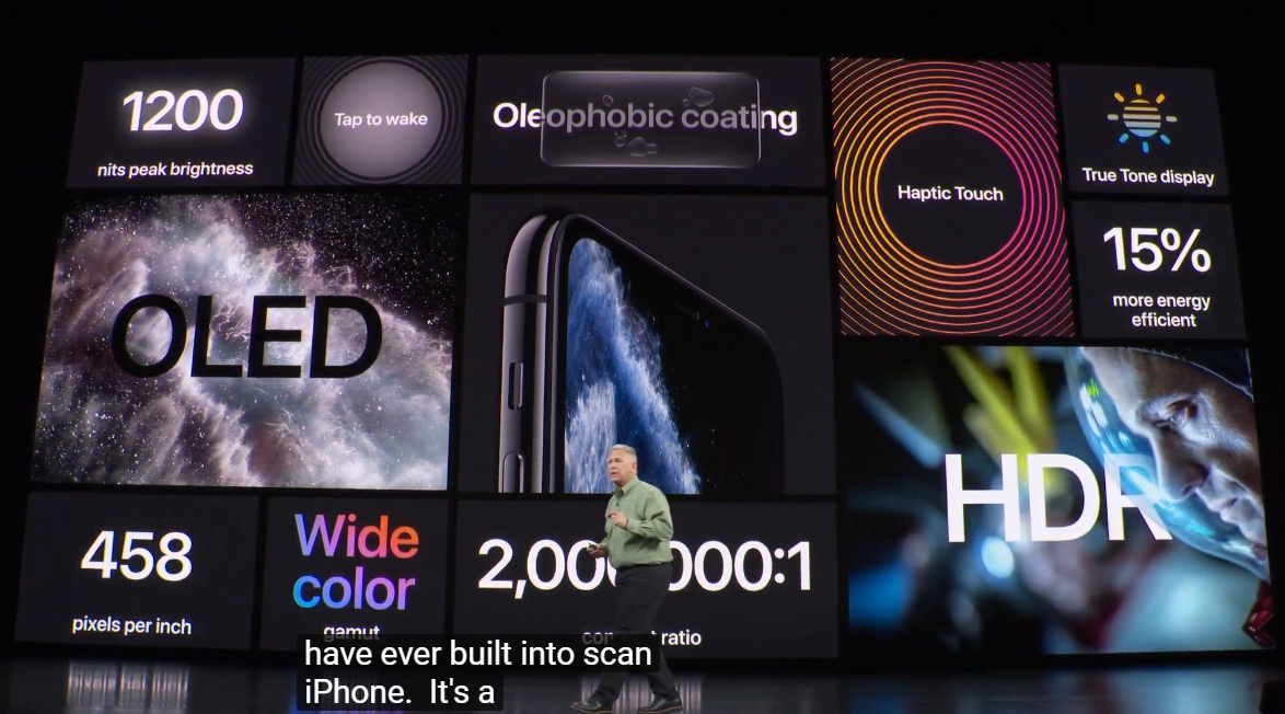 iPhone 11 Pro/Pro Max新增午夜綠,螢幕也換上Super Retina XDR,並且採用三鏡頭設計,擁有廣角、超廣角、2x望遠三顆12MP鏡頭
