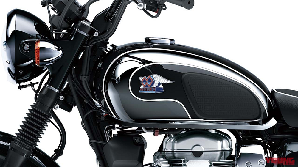 為了紀念Meguro成立100週年,Kawasaki在W800 Meguro K3換上了全新的標誌