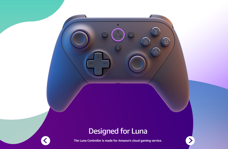 Luna專用手把，可透過Alexa語音啟動遊戲