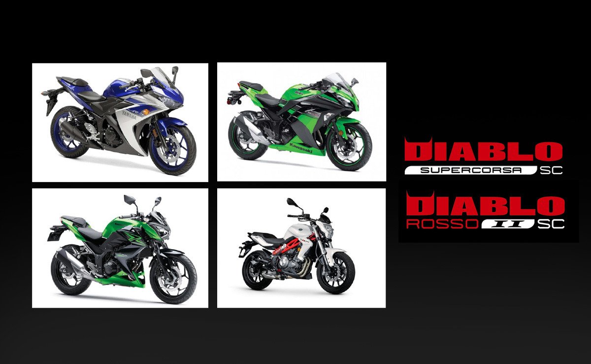 鎖定台灣市場黃牌四大天王:R3、Ninja 300、Z300、TNT 300 。目標客層涵蓋CBR250R、KTM RC390、Duke 390、SYM T3、SB300。以DIABLO SUPERCORSA SC滿足頂尖客群,DIABLO ROSSO II SC強打主流市場