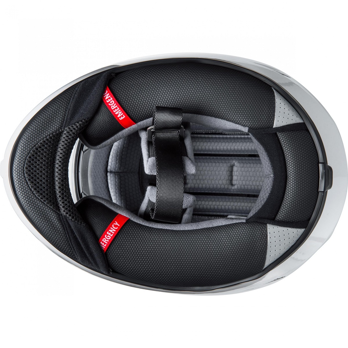 內襯還有緊急拆卸設計，當發生事故時可以利用緊急拆卸功能，把兩頰內襯輕易卸除把安全帽取下