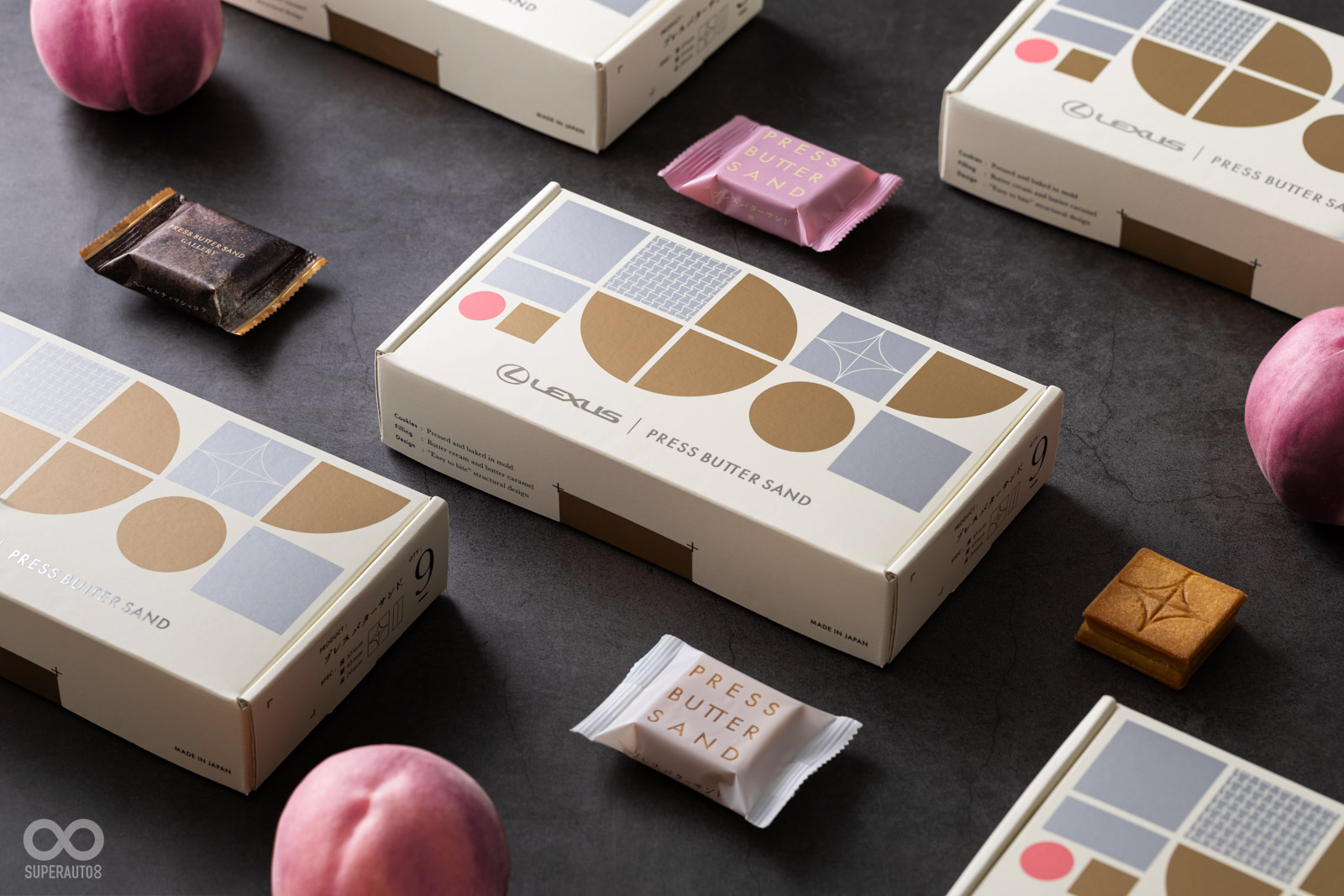 Lexus攜手日本東京人氣甜點品牌PRESS BUTTER SAND,推出限量聯名中秋禮盒
