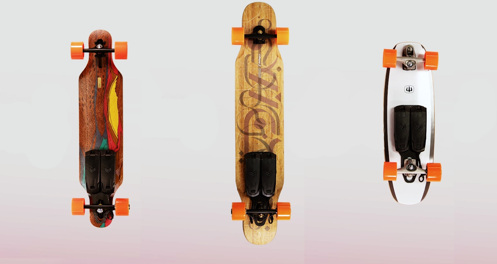 三款套件皆通用於各式滑板,車身配備完全防水