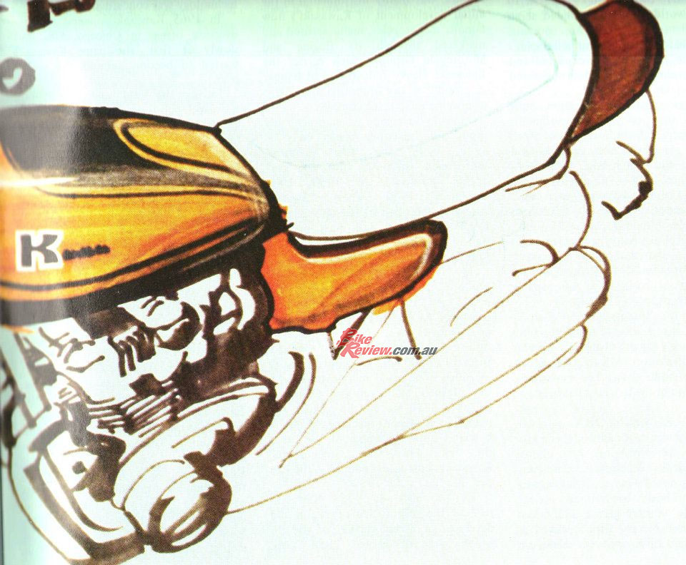 塗裝部門當時的設計提案,已經可看出經典花色「火之玉」的雛型    photo:bikereview