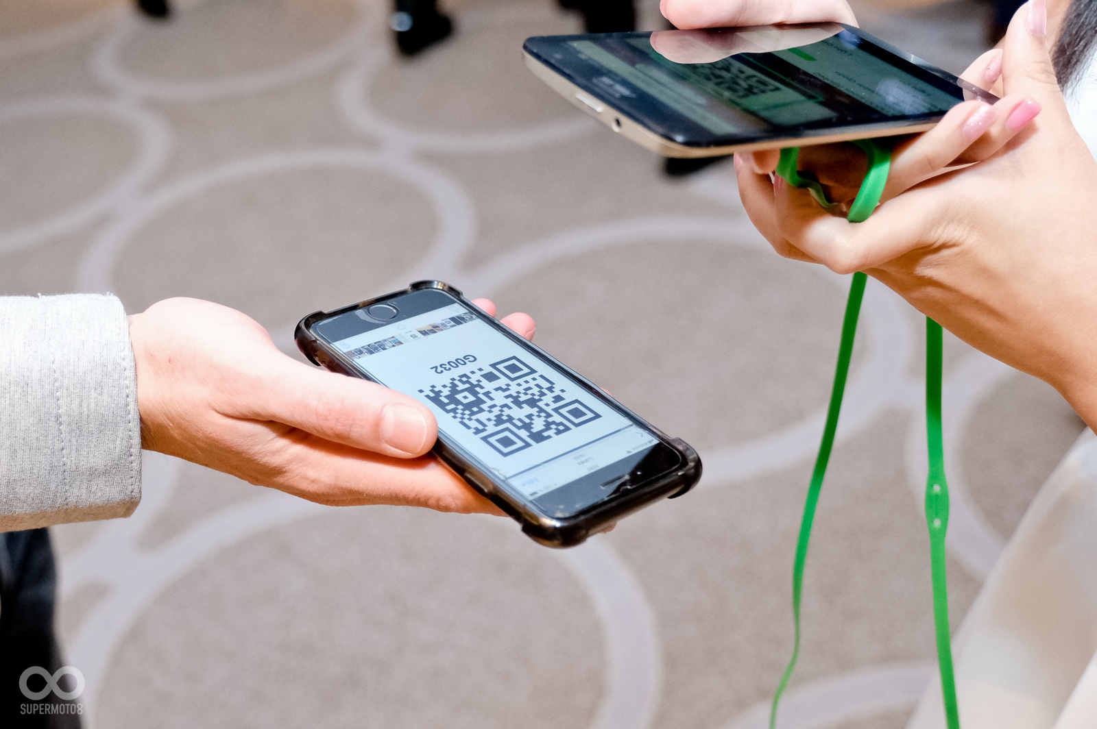 東京摩托車展的數位QR CODE人員控制，也移至本次的發表會上