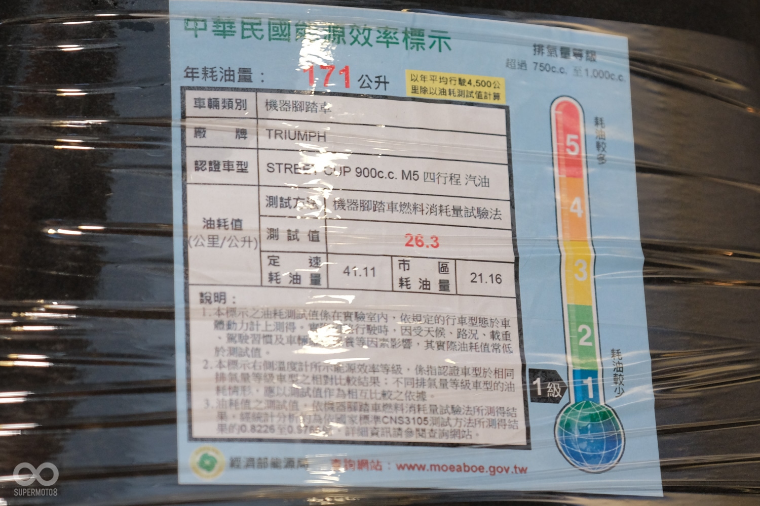 在節能表現上為一級,在平均油耗表現上可達到26.3的漂亮數據