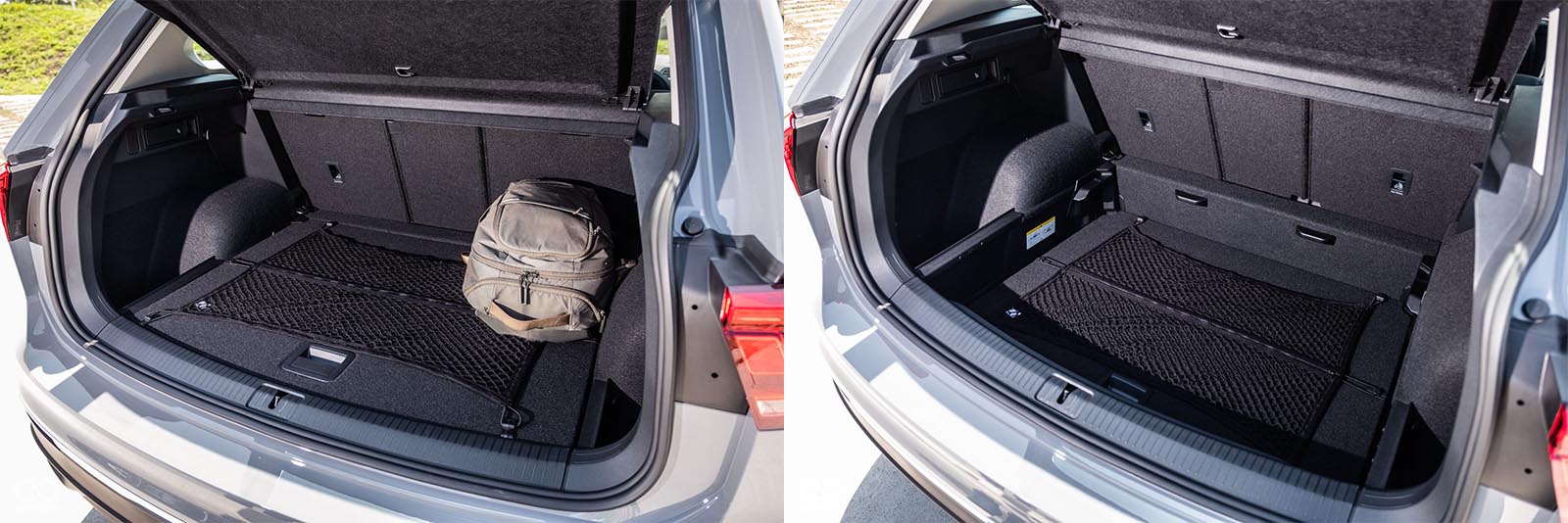 行李箱隔板高低可調,空間表現以攝影背包示意