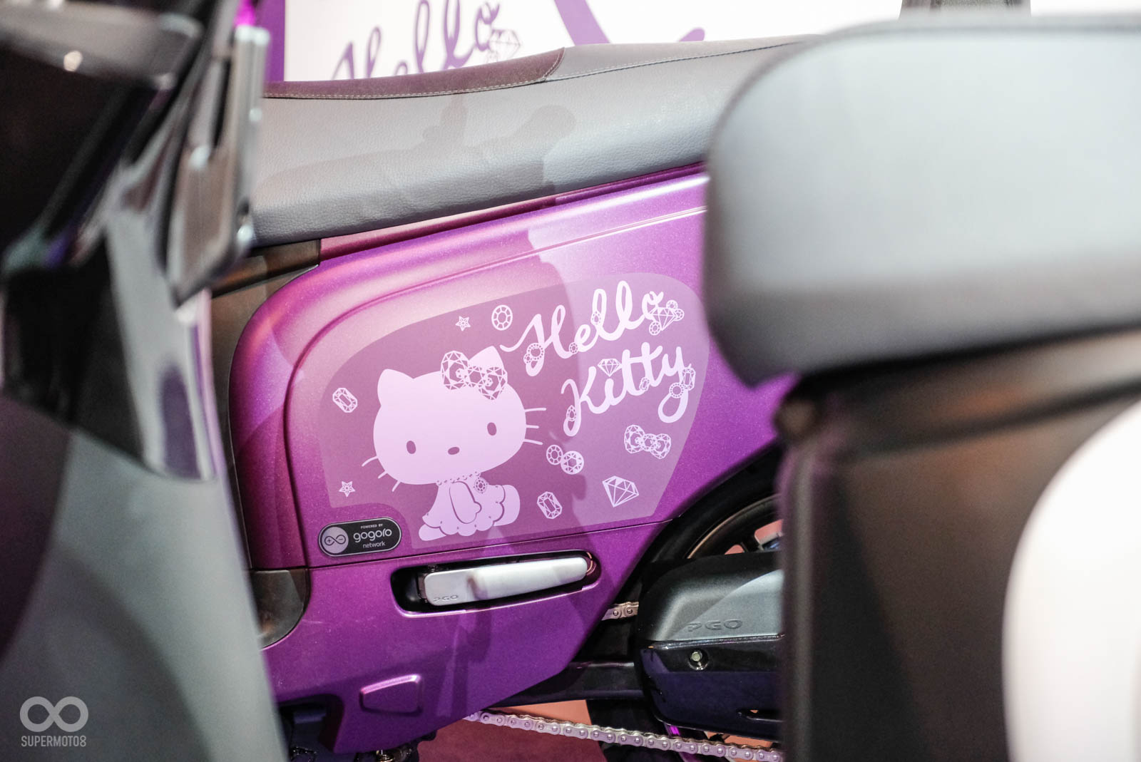 車側具有斗大的Hello Kitty彩繪