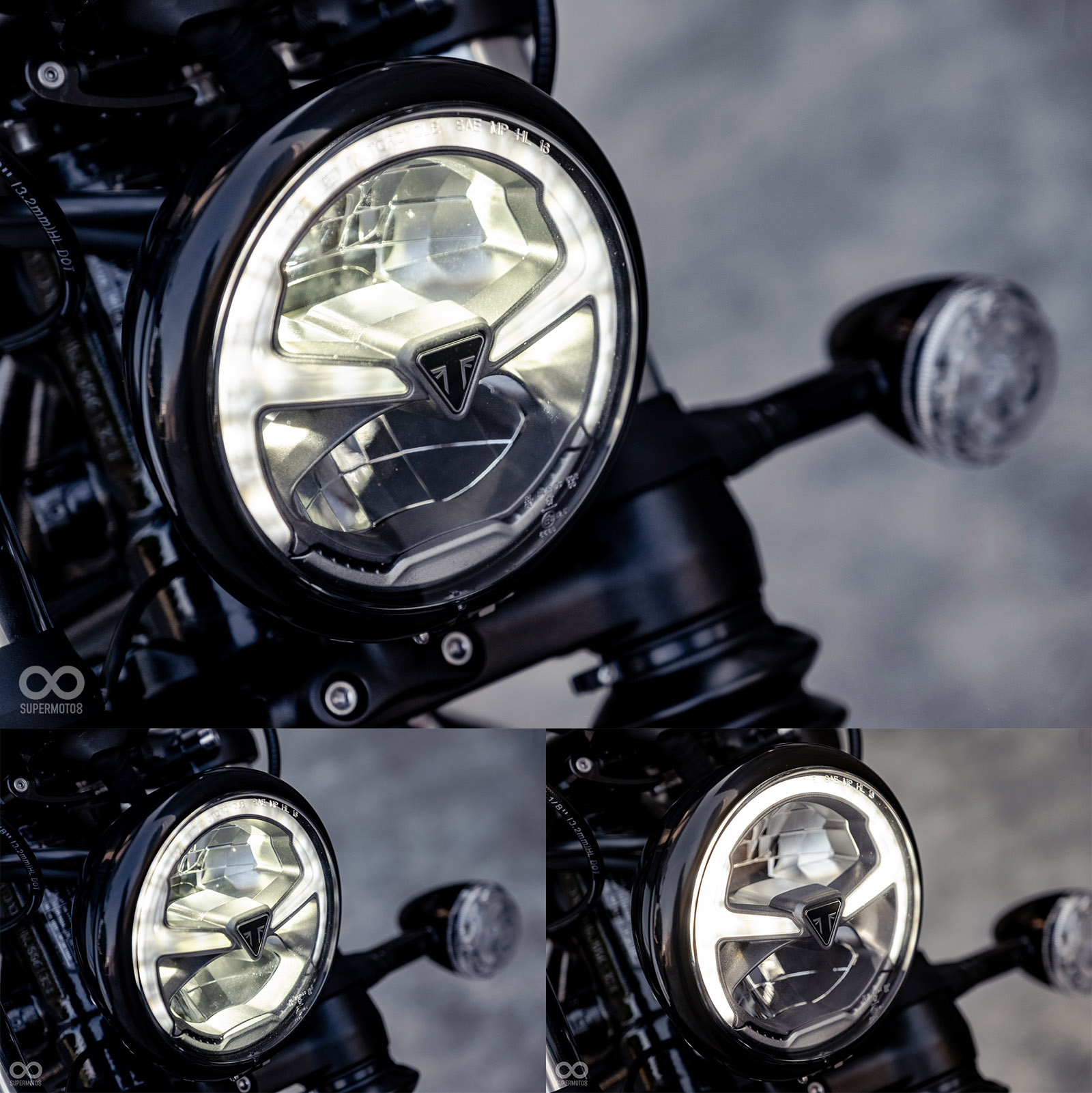 日行燈、近燈、遠光燈，三種模式狀態