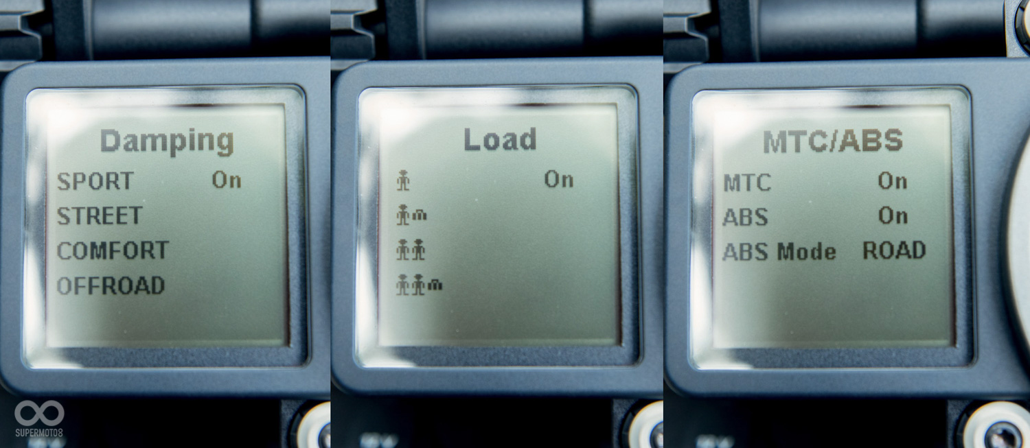 1290 Super Adventure的儀表板可說是包山包海,舉凡ABS、MTC電子懸吊控制都能在這顯示