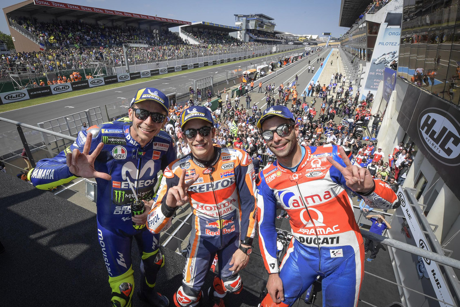 一度領先的Jorge Lorenzo最終仍與頒獎台擦身而過