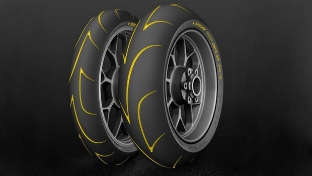 DUNLOP 指出，前後輪的極細胎紋溝槽設計可以進一步縮短暖胎時間，讓輪胎更快到達工作溫度，提升乾地抓地力