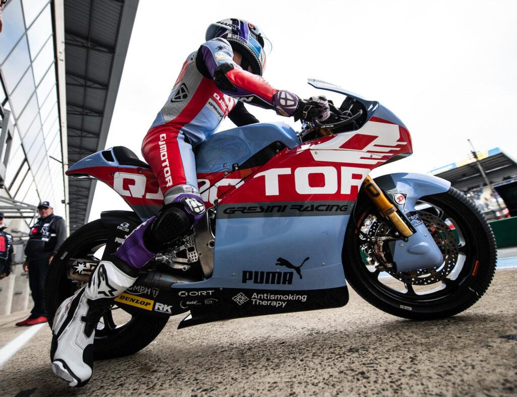 QJ Motor在Moto3級別與Gresini Racing合作中