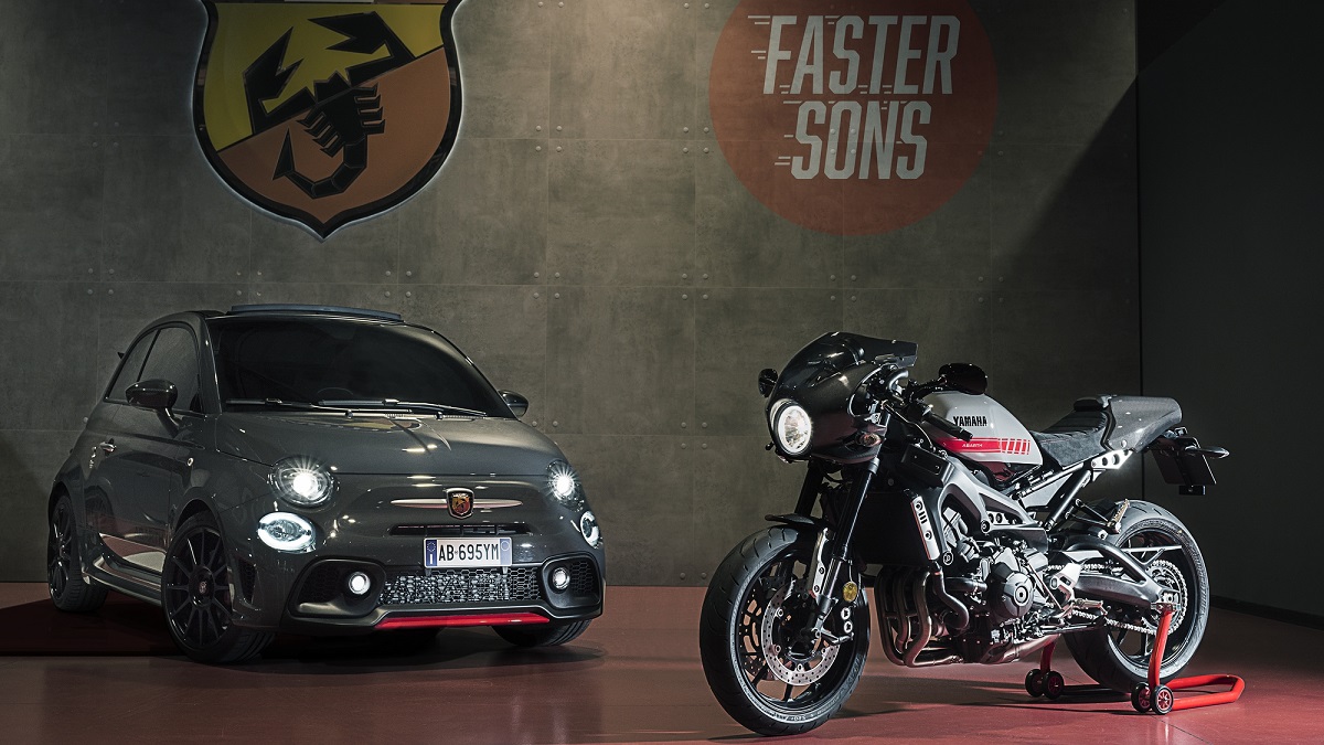 以FIAT 500作為基礎的Abarth車系中，ABARTH 695 BIPOSTO是頂級的版本，也是這次與YAMAHA XSR900聯名的車款