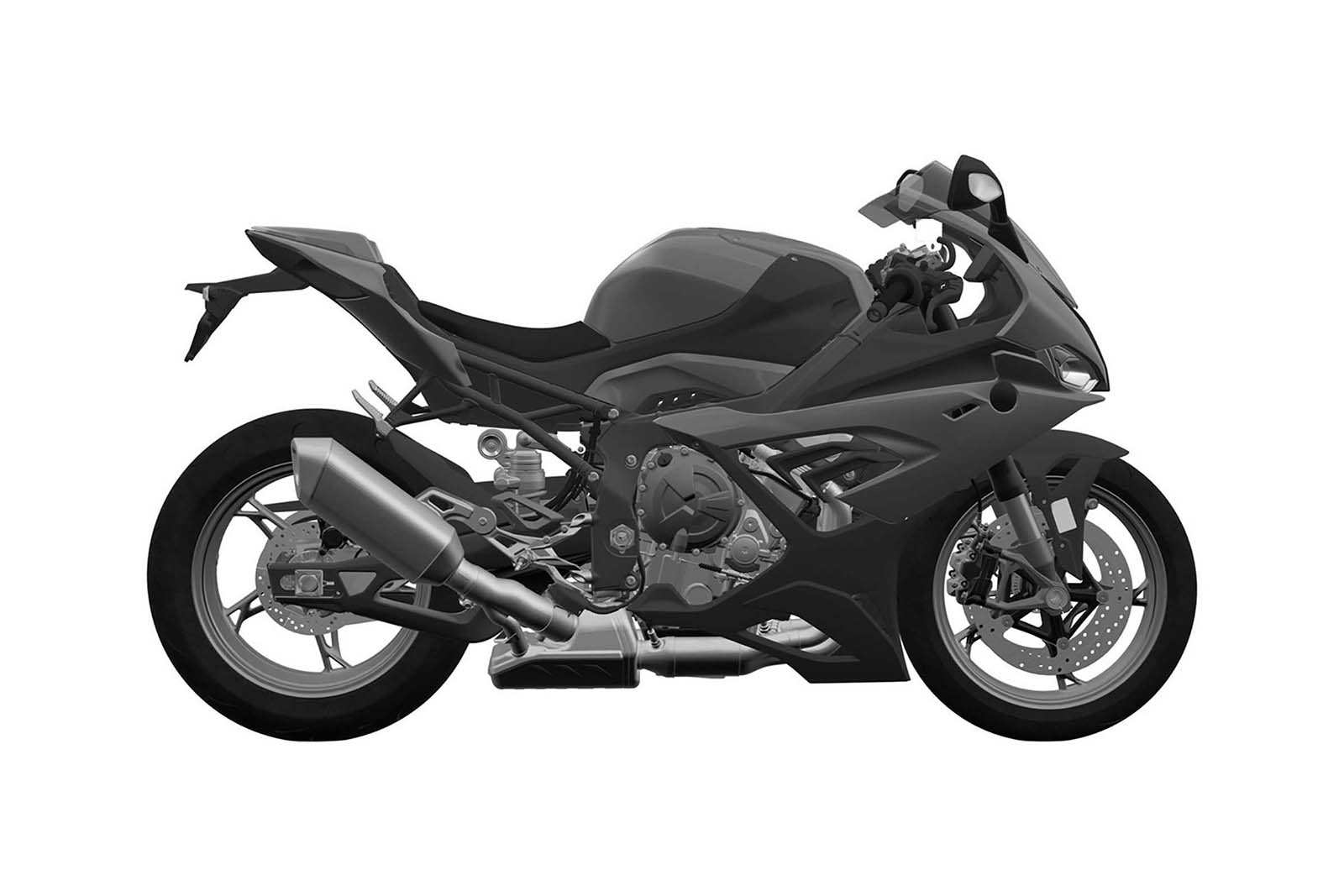 2019 BMW S1000RR副車架採用類似編織形式, 後搖臂也可以看出為了輕量化所下的功夫