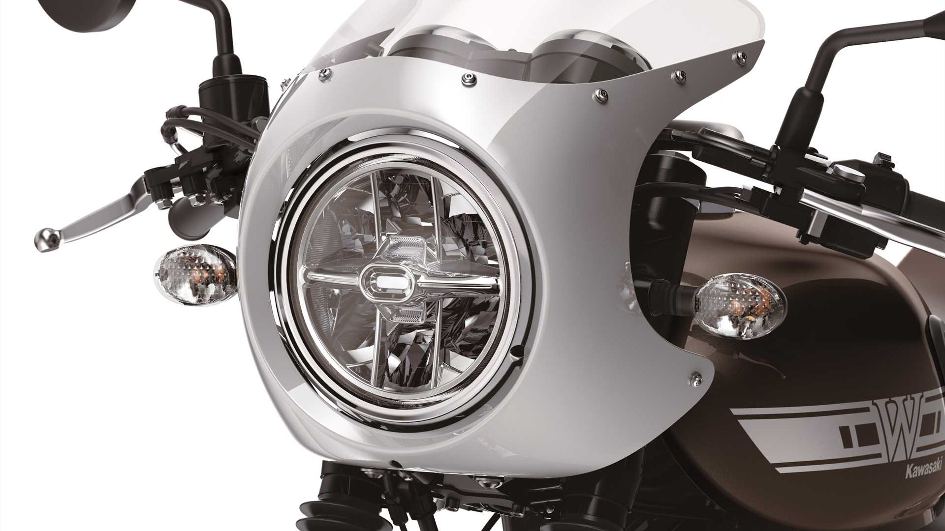 子彈型頭罩的點綴讓W800 Cafe的車頭視覺感受變得相當的精美