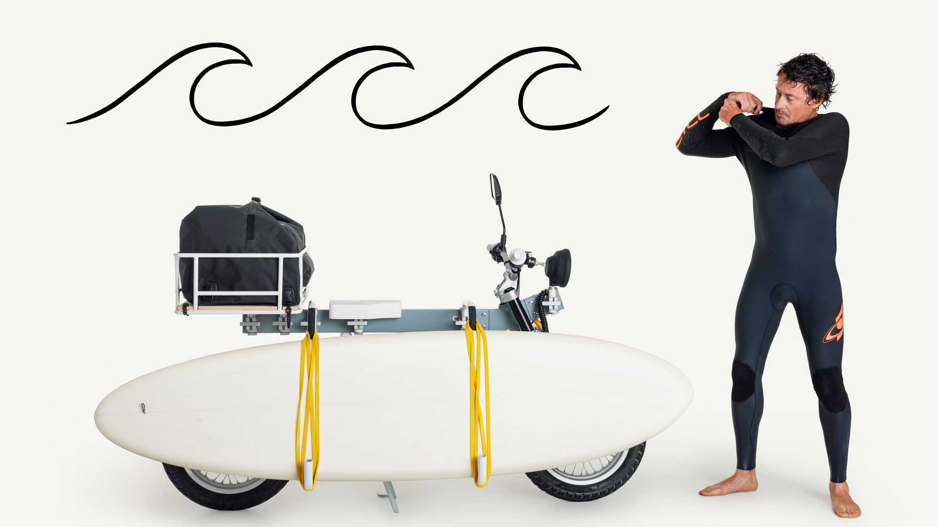 簡易的車身設計,意味著CAKE Ösa可以裝上非常多元的擴充配件,甚至能夠在側邊掛上衝浪板