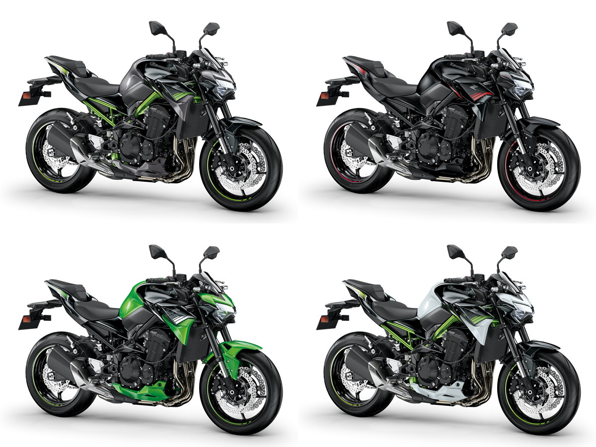 KAWASAKI Z900台灣引進車色：鋼鐵灰、萊姆綠、風暴白、極致黑