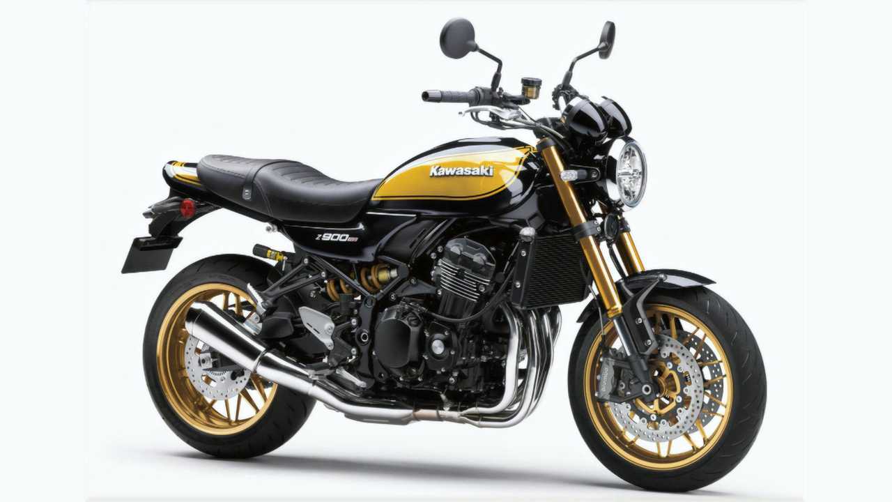 幾個月前發表的Z900RS SE,換上Öhlins懸吊、BREMBO卡鉗,採用砲彈黃的紀念塗裝