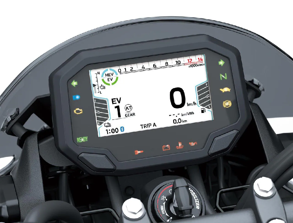 車頭採用著同樣的4.3吋TFT全彩液晶儀表