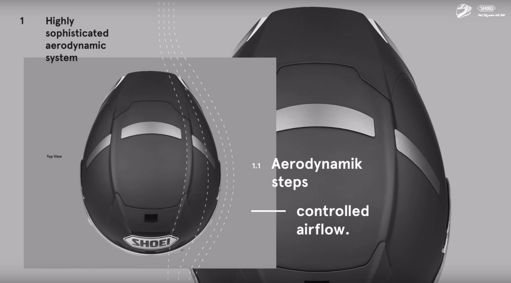 更流線的外型,經過大量的風洞測試,加長的尾翼比起上一代帶來更多的高速穩定性。
