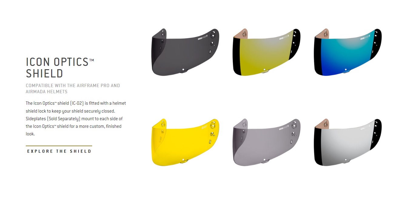 AIRMADA CHANTILLY安全帽除了透明片之外，還有六種不同鏡片可供選配