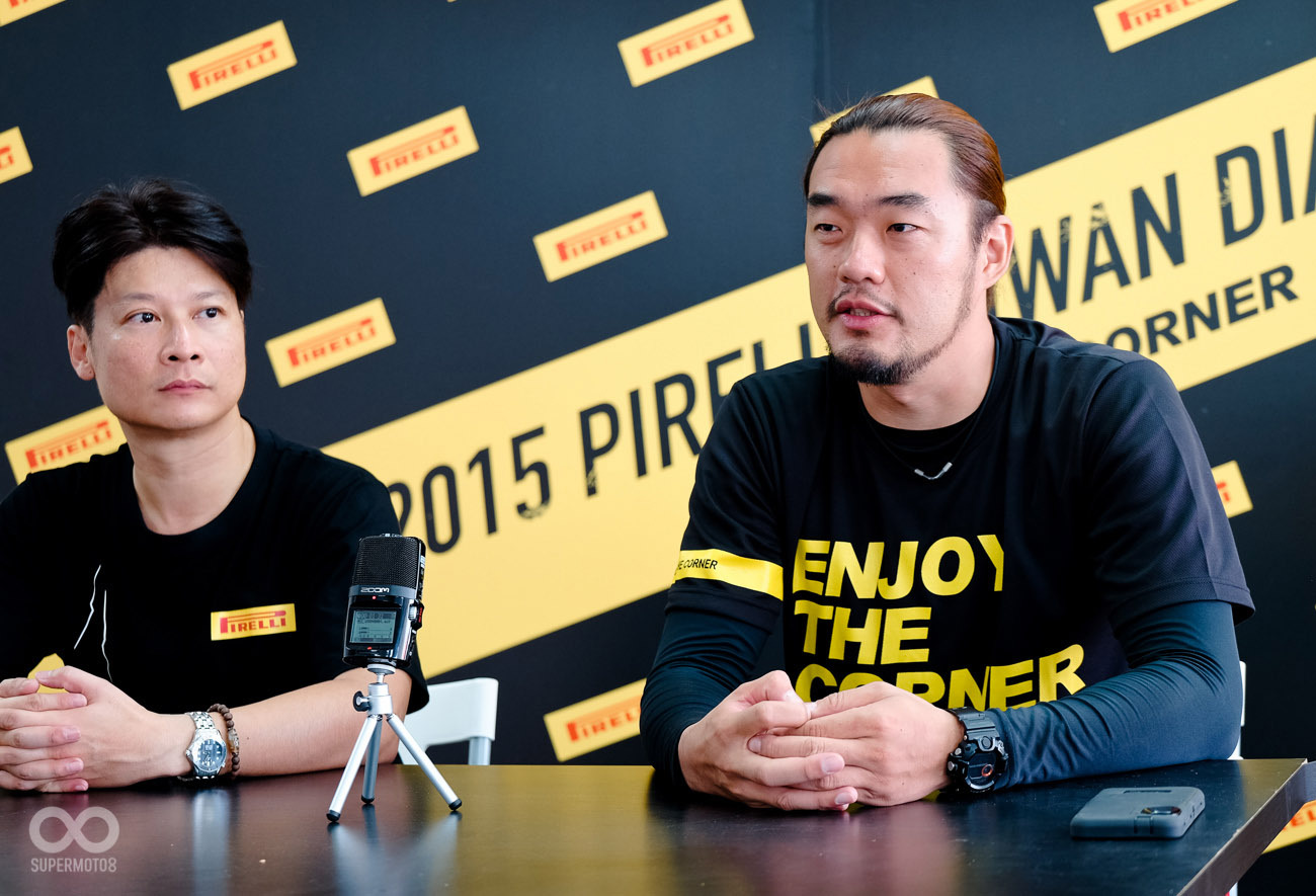 PIRELLI輪胎亞太地區代表 Jason Lee（左）好運車業 經理Jason（右）一起參與媒體聯訪。