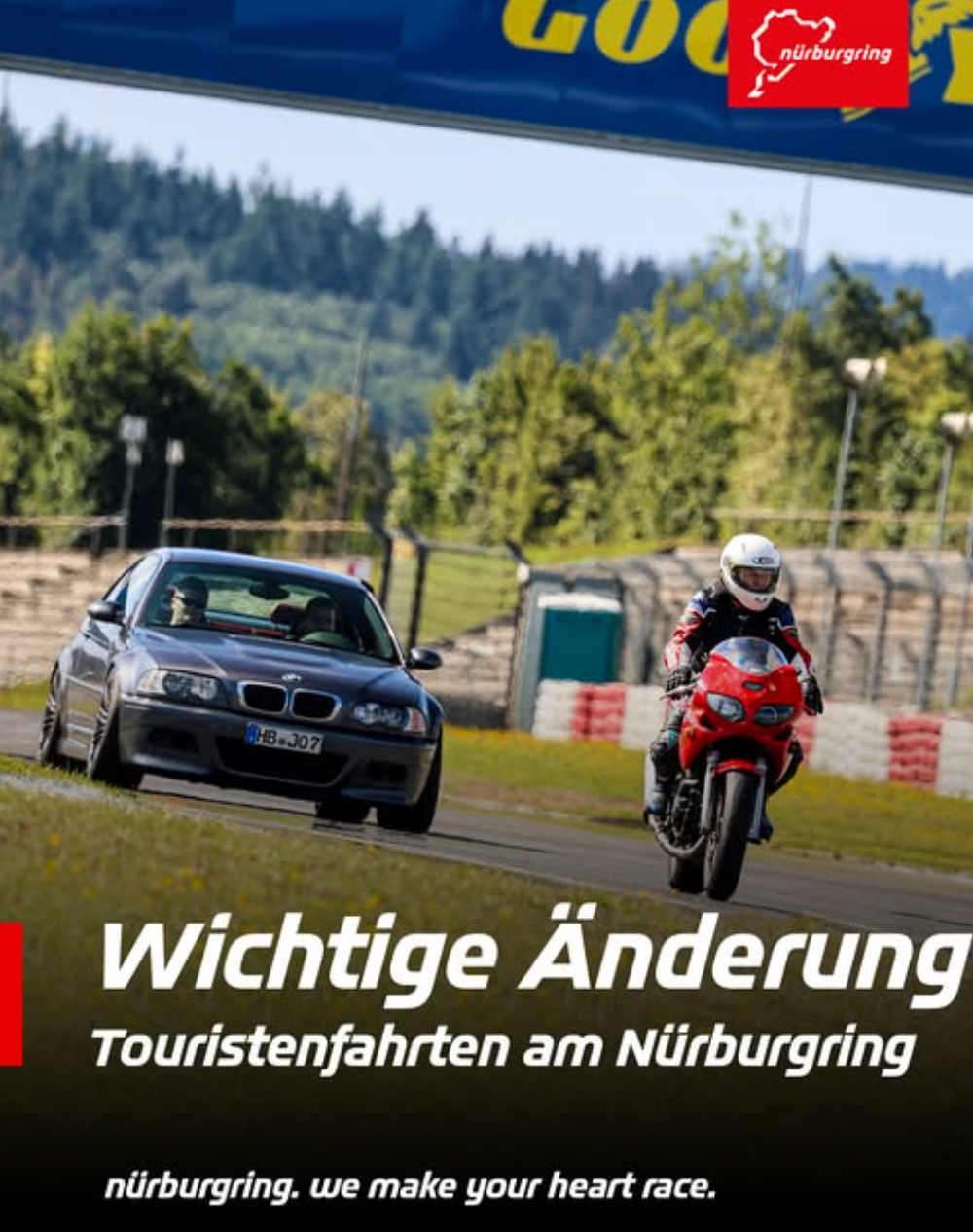 紐柏林賽道官方日前宣布機車禁止報名對外開放的Touristenfahrten活動
