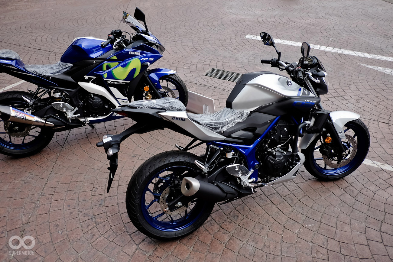 最讓人矚目的就是這台MT03 ABS，在台灣YAMAHA還未上市之前。榮秋已經公開展示販售。建議售價$25.8萬