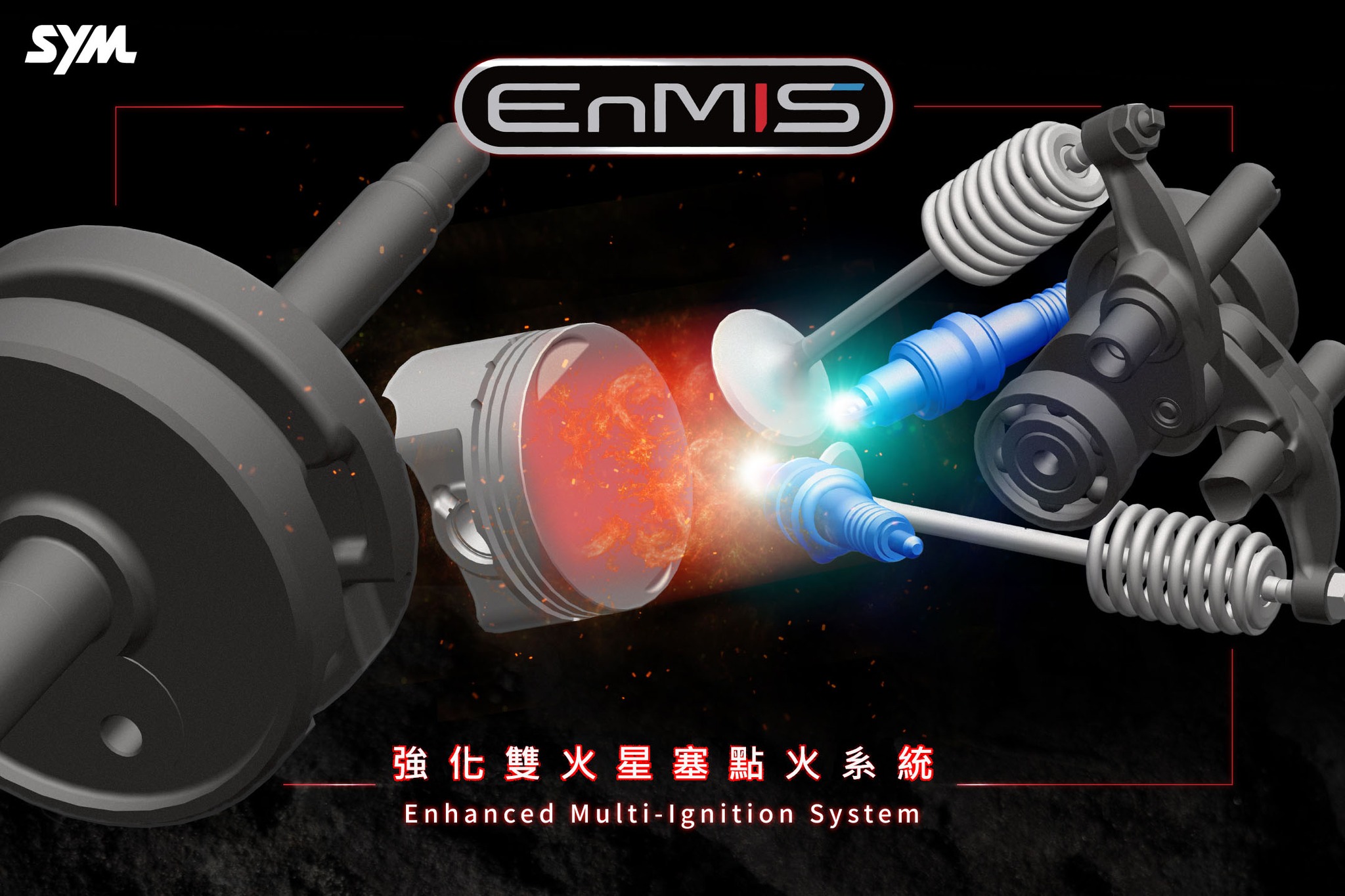 SYM先前預告的雙火星塞技術,確定會搭載在新迪爵125上頭!