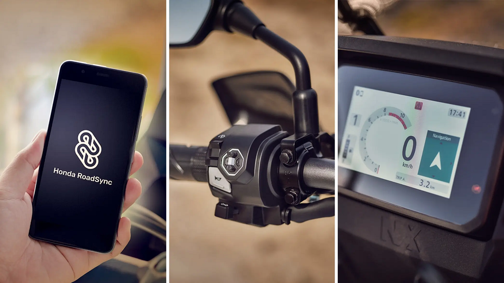 NX500採用了全新的5吋TFT全彩液晶儀表,並配有RoadSync手機連線及導航功能