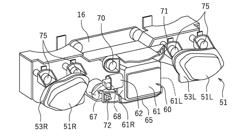 Yamaha定速系統的雷達，裝上了一個外殼來保護他的雷達受到傷害