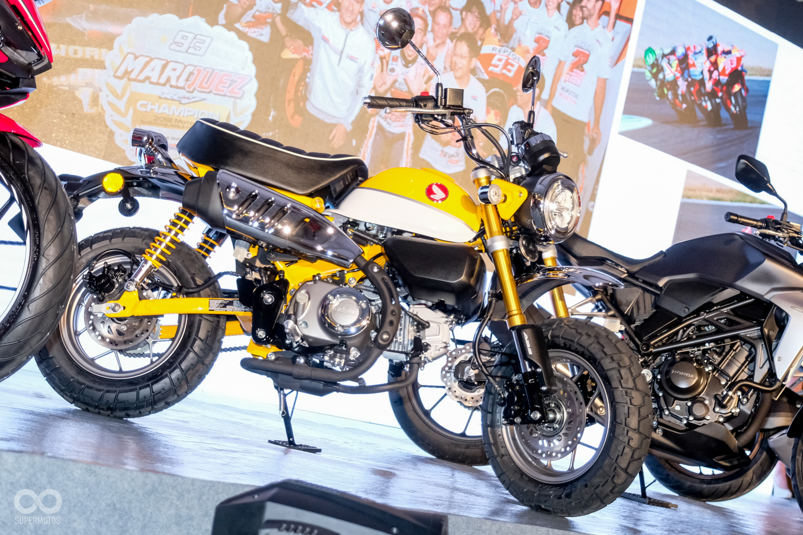 2019年HONDA也宣佈將會引進全新的五款新車,除了紅牌的重機車款之外,甚至還有白牌的Fun Bike「Monkey 125」