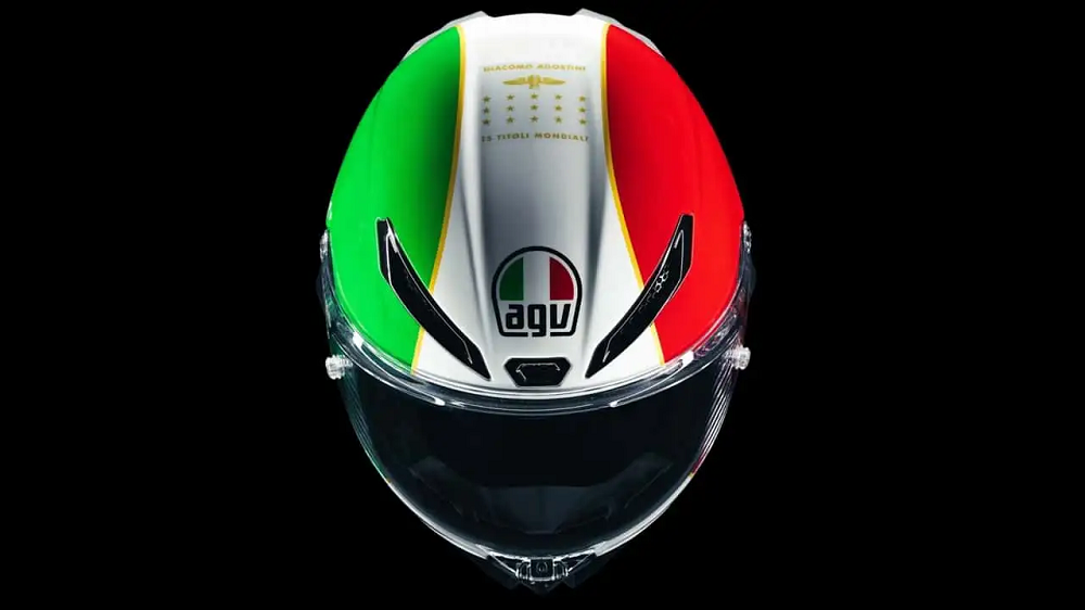 這款AGV Pista GP RR採用著AGV經典的綠、白、紅配色