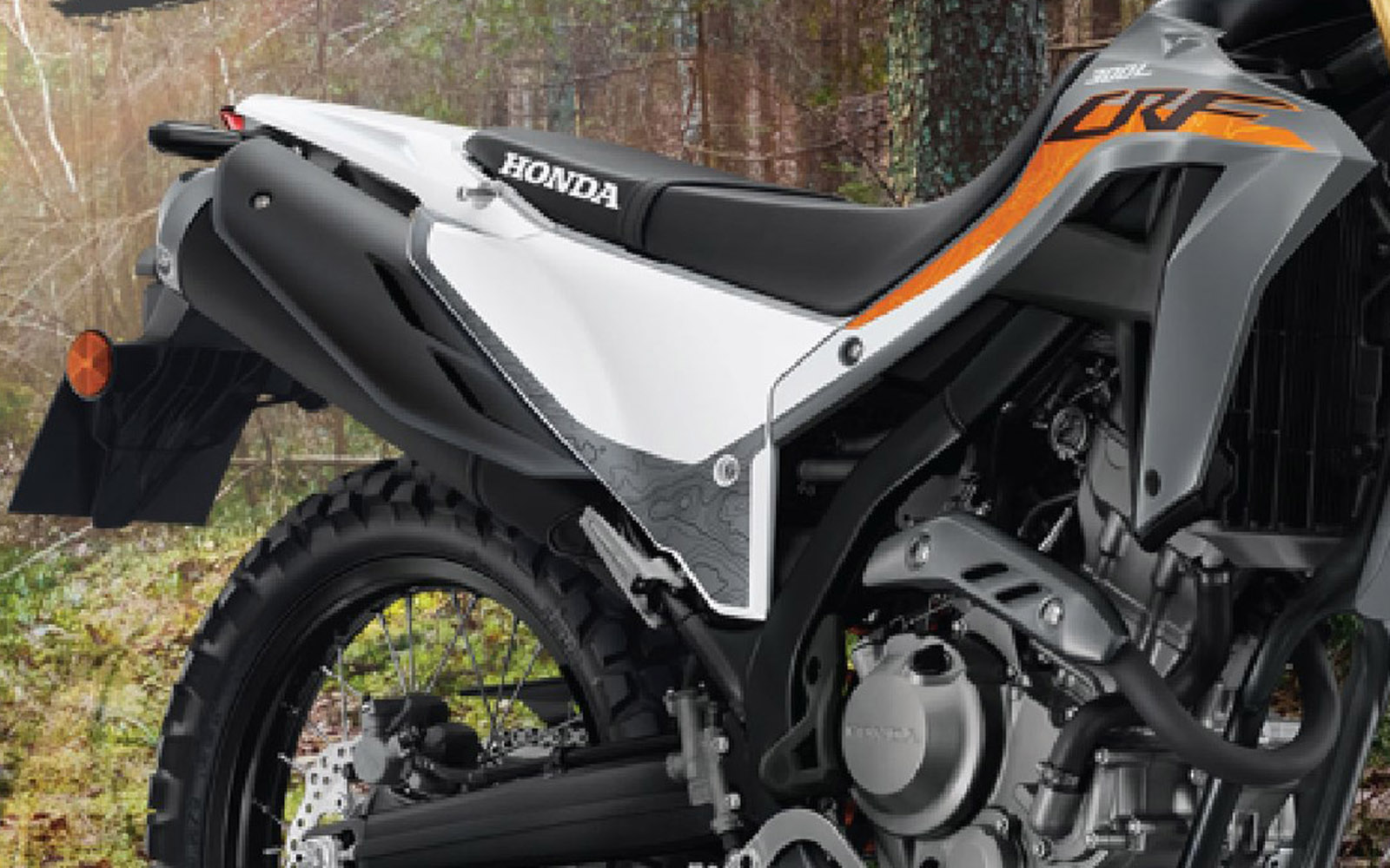 油箱上透過橘色點綴出動感,車尾則以白色帶出輕盈、靈活的感受