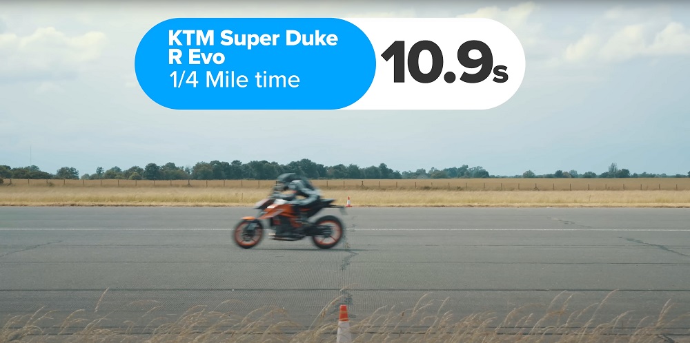 Super Duke R Evo則是以10.9秒和第三名的成績完賽