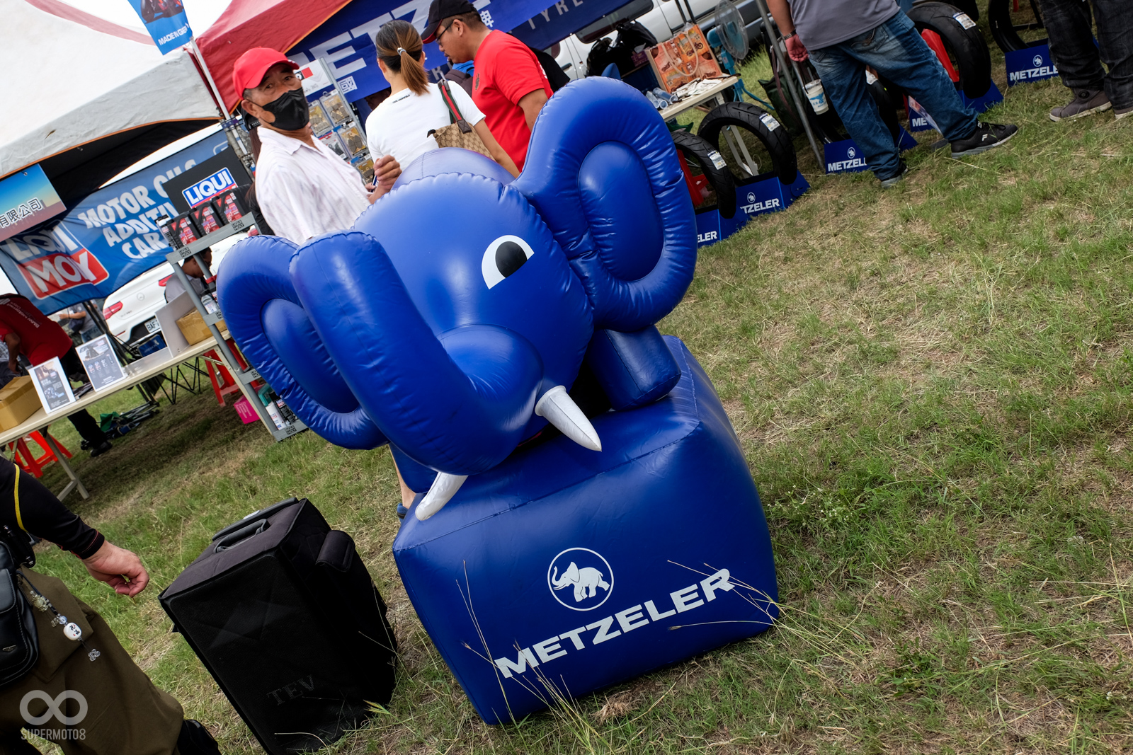 輪胎品牌也在現場推廣自家的輪