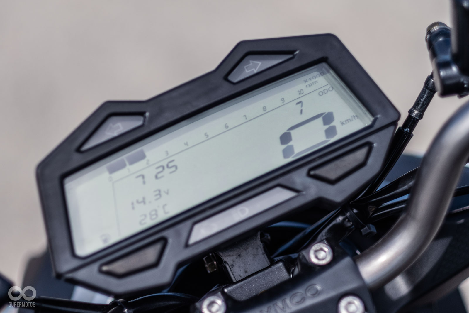 儀表自己相當大,同時有三色可更換功能