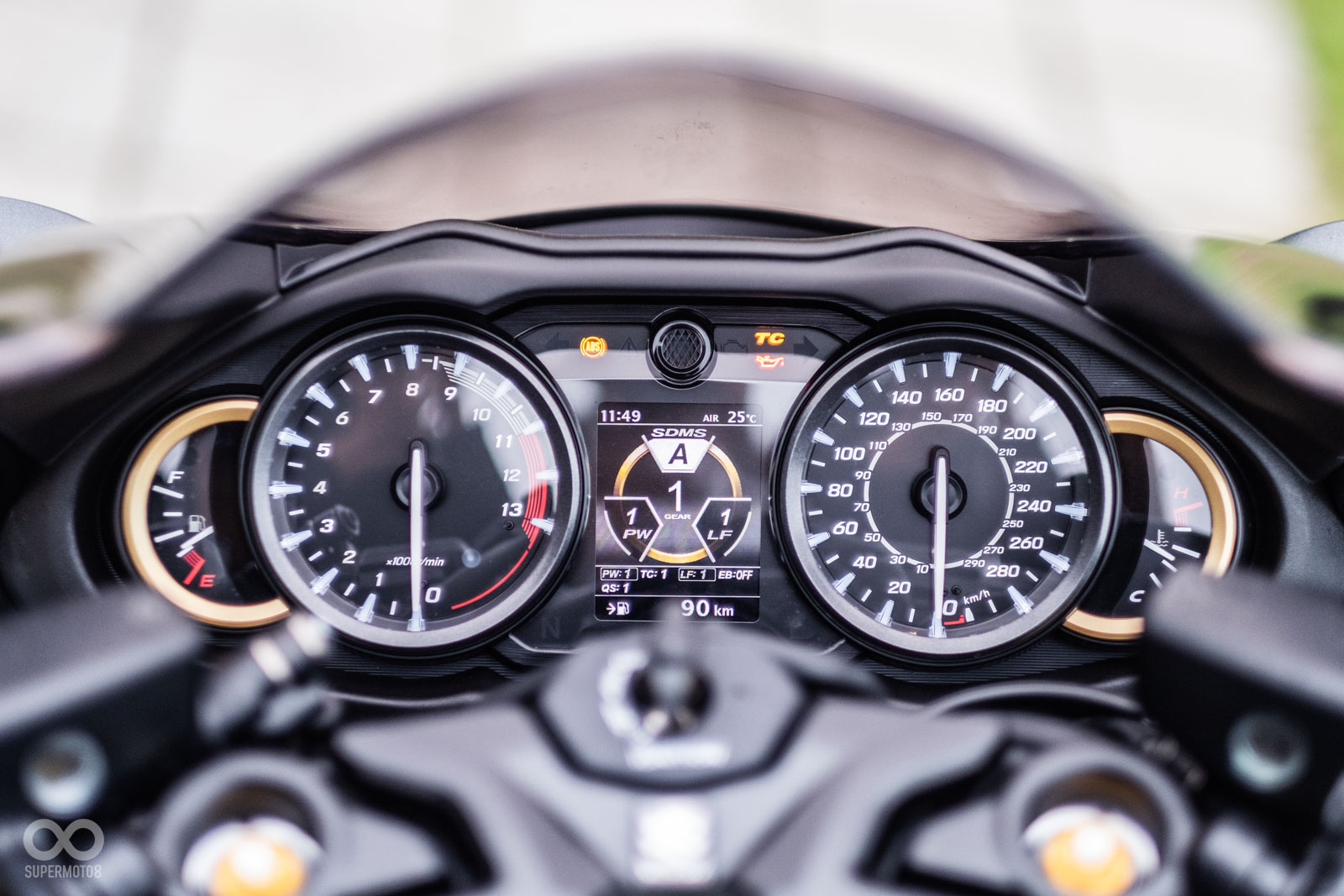 雙圓指針錶也是HAYABUSA的經典設計,新世代則在中央加入TFT全彩液晶螢幕,能顯示電控設定和各類行車資訊