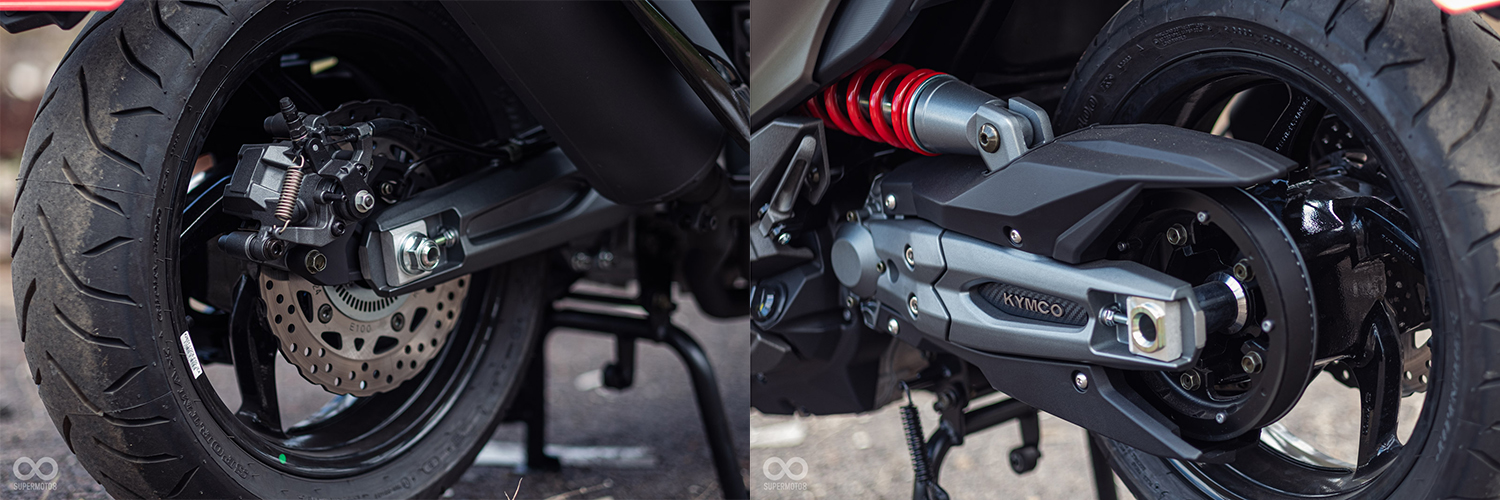 雙活塞卡鉗配260MM碟盤；PTM傳動系統獲得升級，換上更強韌的碳纖維皮帶，同時縮減皮帶寬度