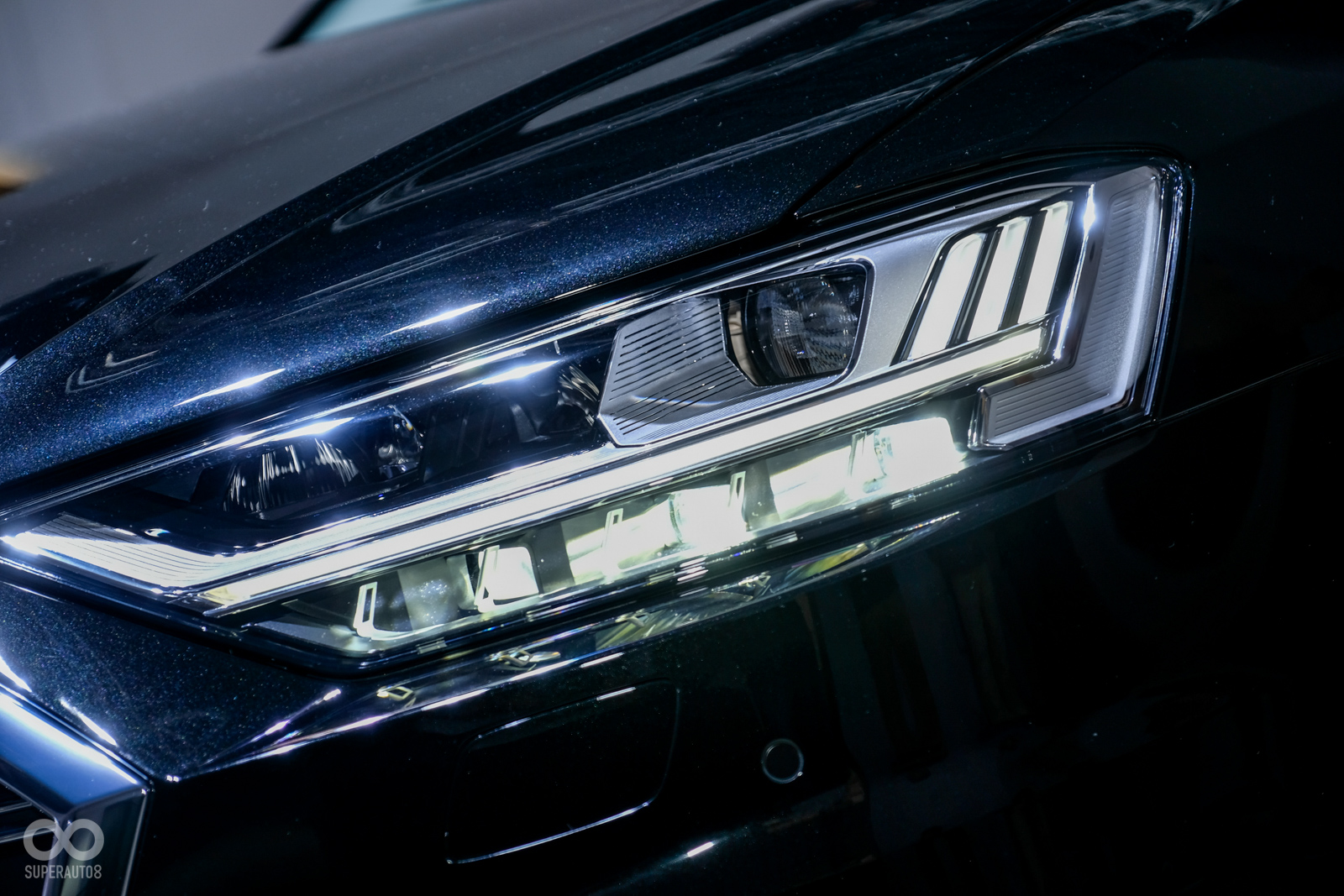 AUDI HD高階矩陣式LED極光頭燈，造型與功能性皆相當完善