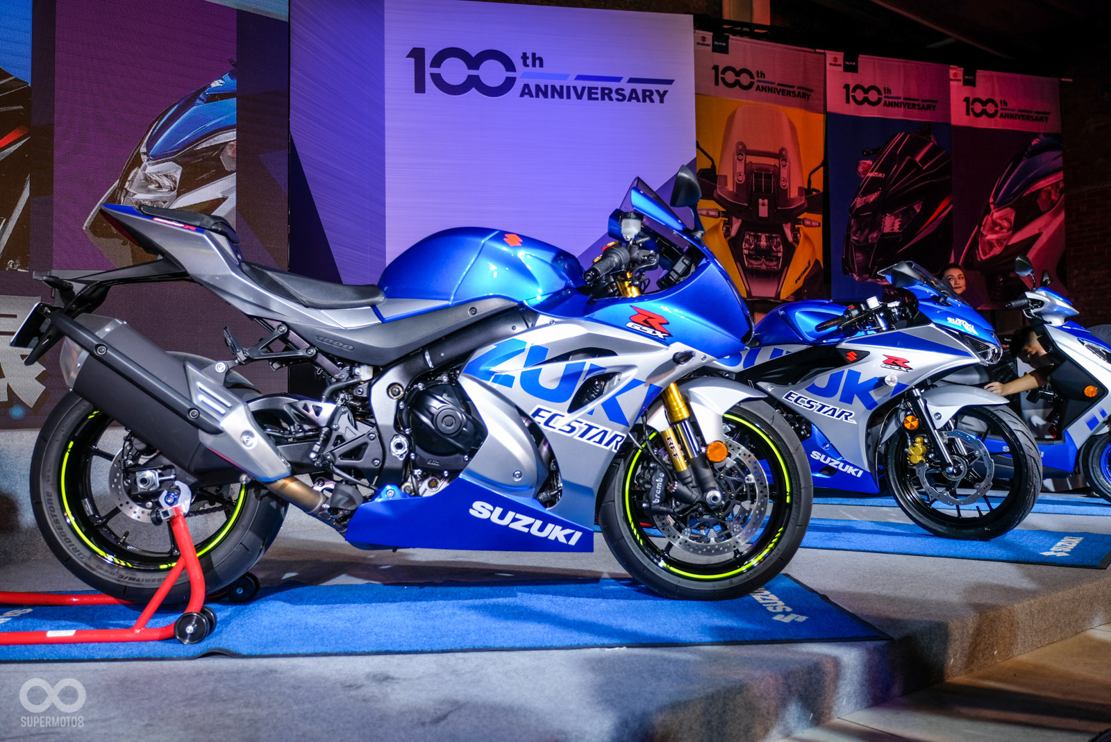 MotoGP廠隊塗裝的GSX-R1000R、GSX-R150和Swish 125同場亮相