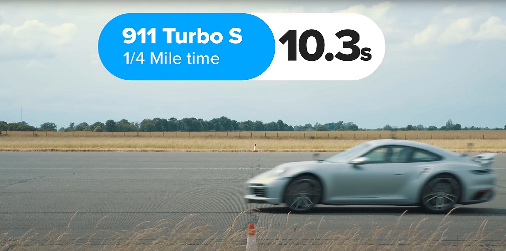 911 Turbo S以 10.3秒的成績完賽，位居第二