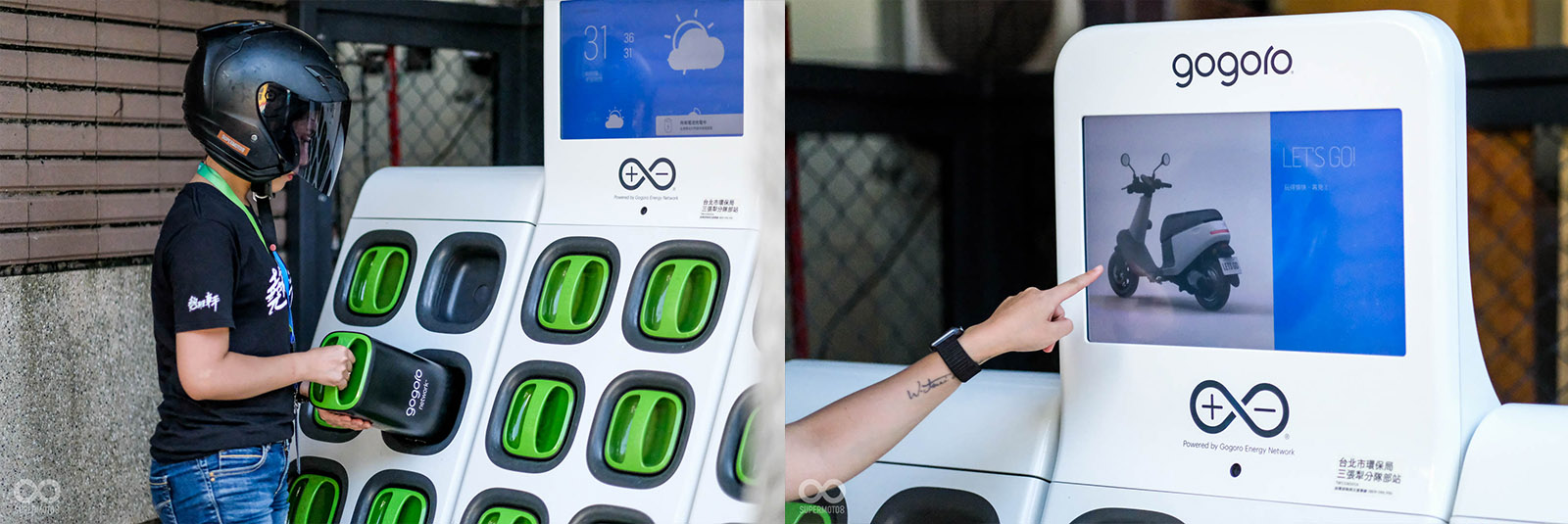 雖然Gogoro VIVA為單電池，但是換電流程並無差異