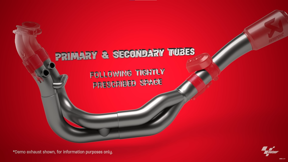 為了承受高溫,MotoGP賽事使用的排氣管基本上都是鈦金屬材質