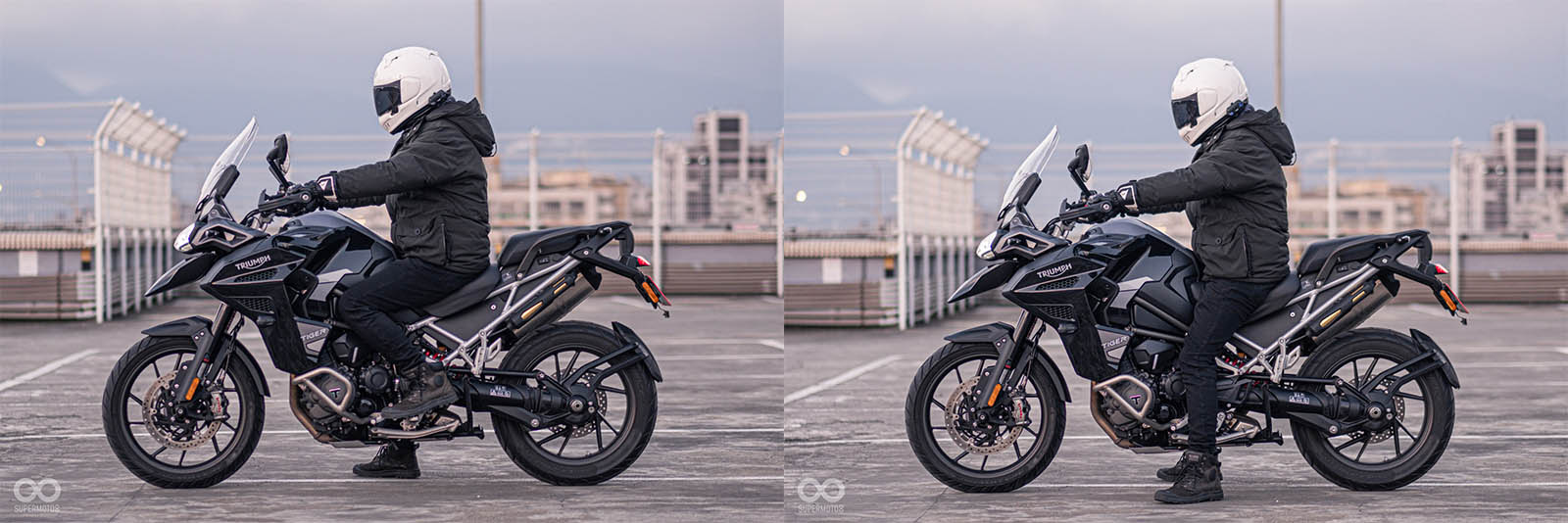 850mm/870mm兩段可調坐墊設定，850mm座高下身高180騎士恰好雙腳可以貼地