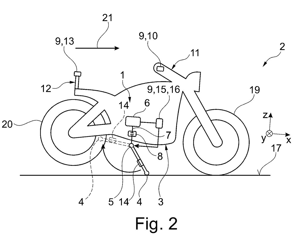 中柱的感應器偵測到中柱接觸到地面後,就會啟動電力輔助協助駕駛立中柱