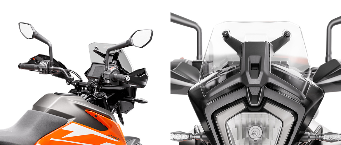 搭載5吋TFT液晶儀表,車頭同樣有小風鏡造型