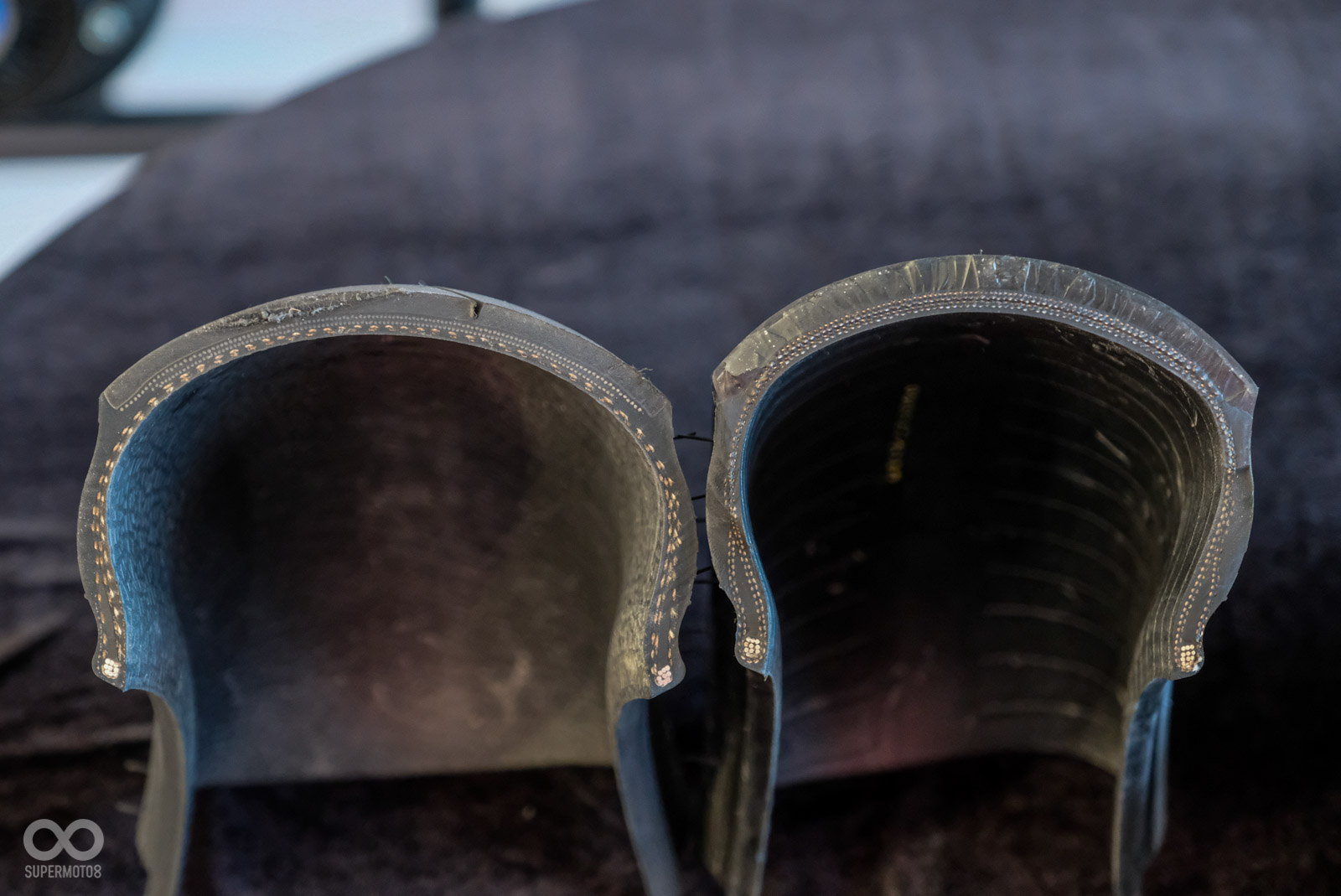 透過剖面圖可以發現新胎膠料較舊版更薄